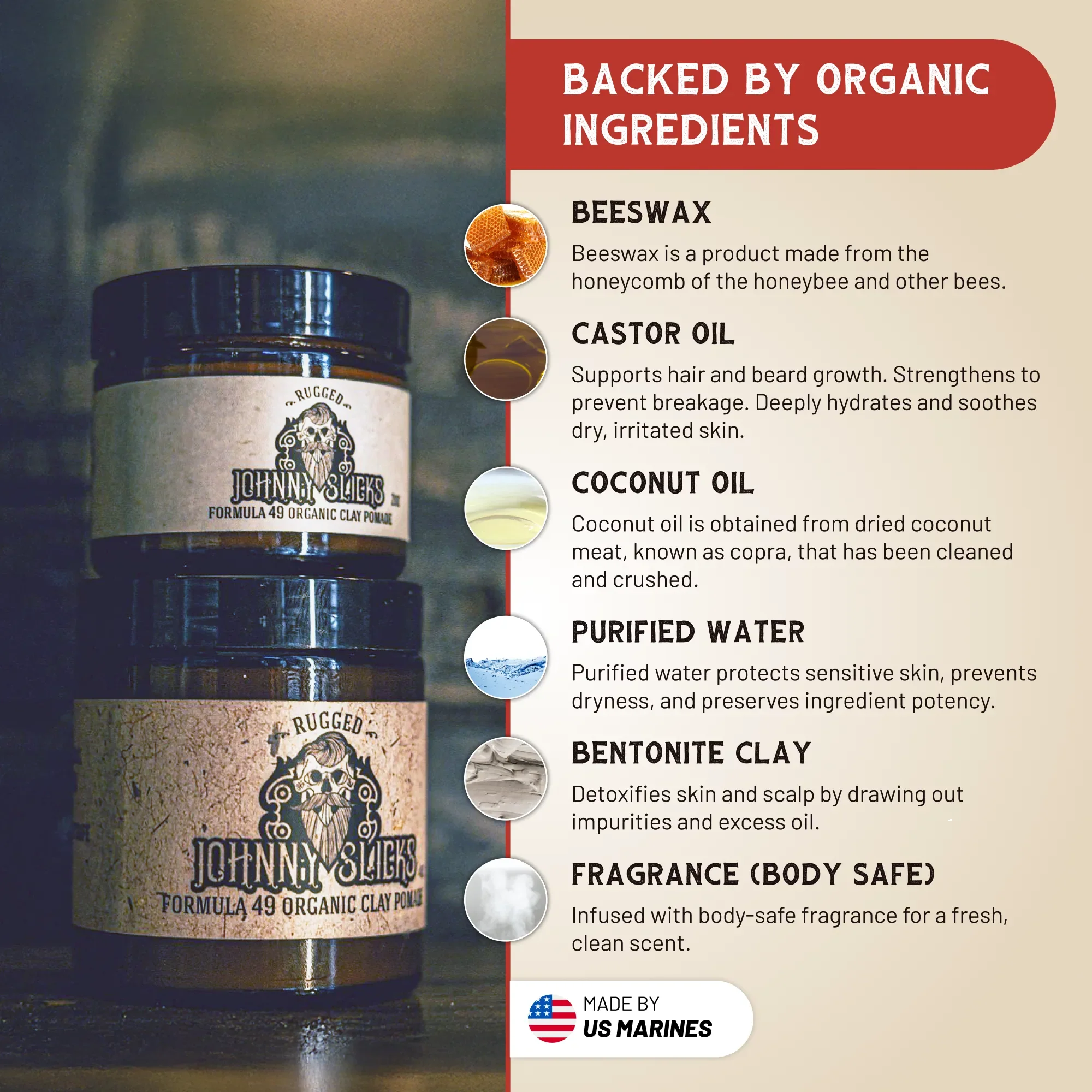 Formula 49 - Organic Clay Pomade